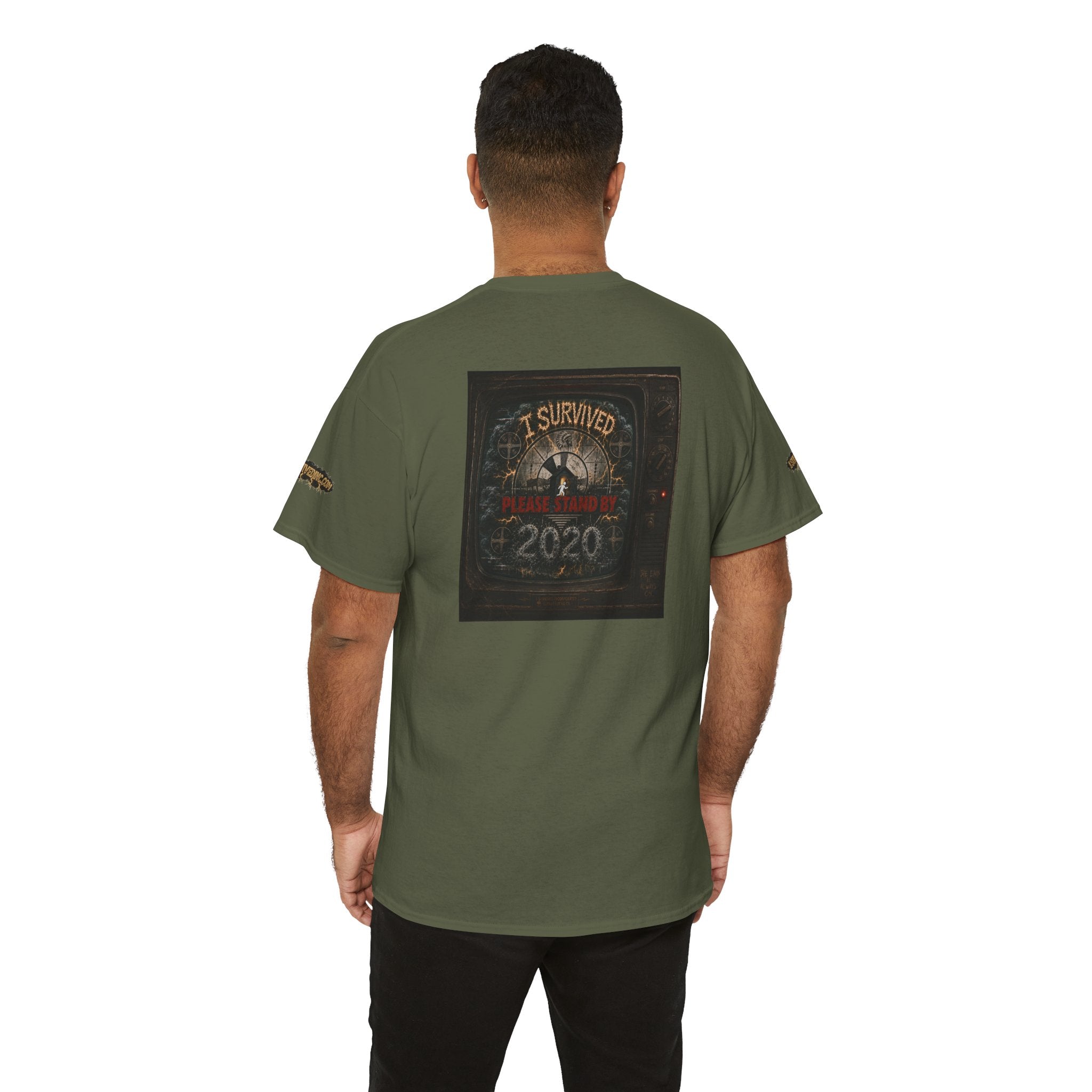 I Survived 2020 — "Please Stand By" Test Pattern Tee Special Edition Summer Premier Unisex Heavy Cotton Tee