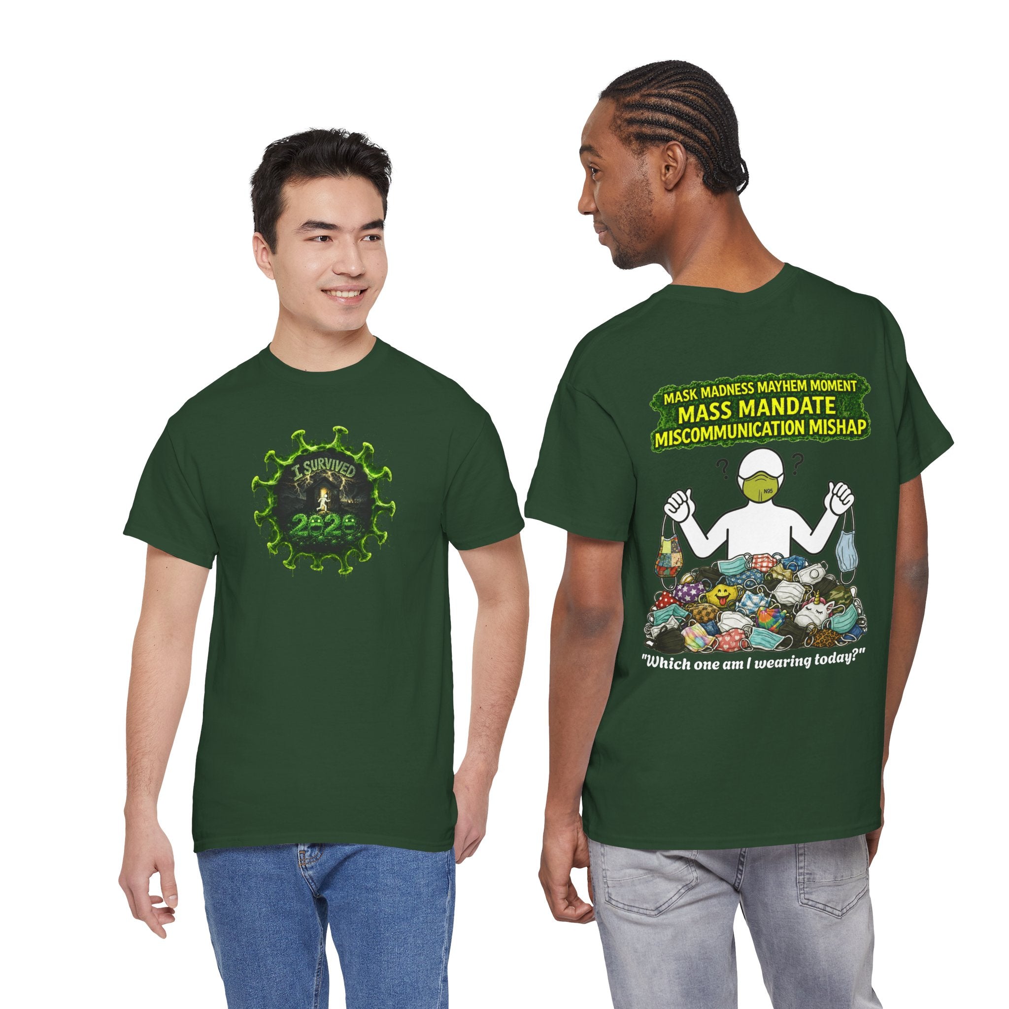 I Survived 2020 — PANDEMIC S1:E4: Director's Cut "Mask Madness" Unisex Heavy Cotton Tee