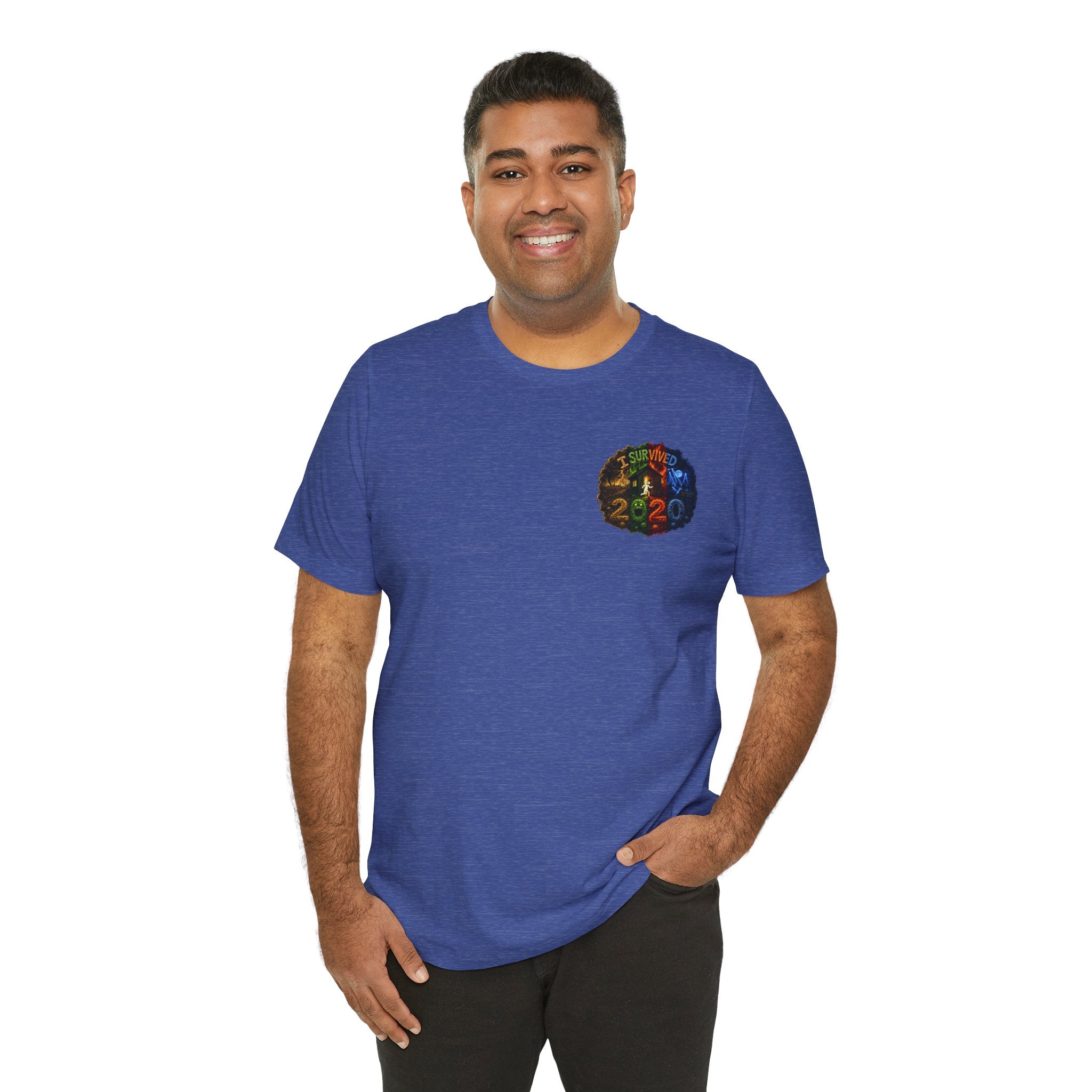 I Survived 2020 — "No Signal" Test Pattern Tee Alien Broadcast Finale Summer Premiere Unisex Jersey Short Sleeve Tee