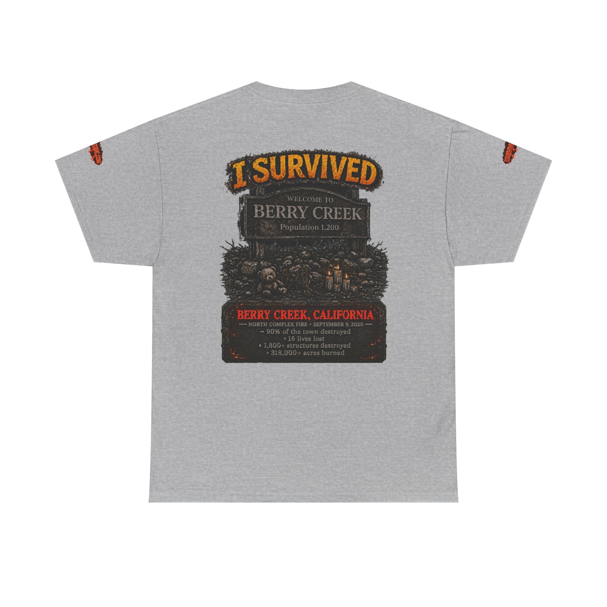 I Survived 2020 — Director's Cut S2:E1 "Berry Creek" | Wildfire Edition Memorial Unisex Heavy Cotton Tee (SPECIAL EDITION)