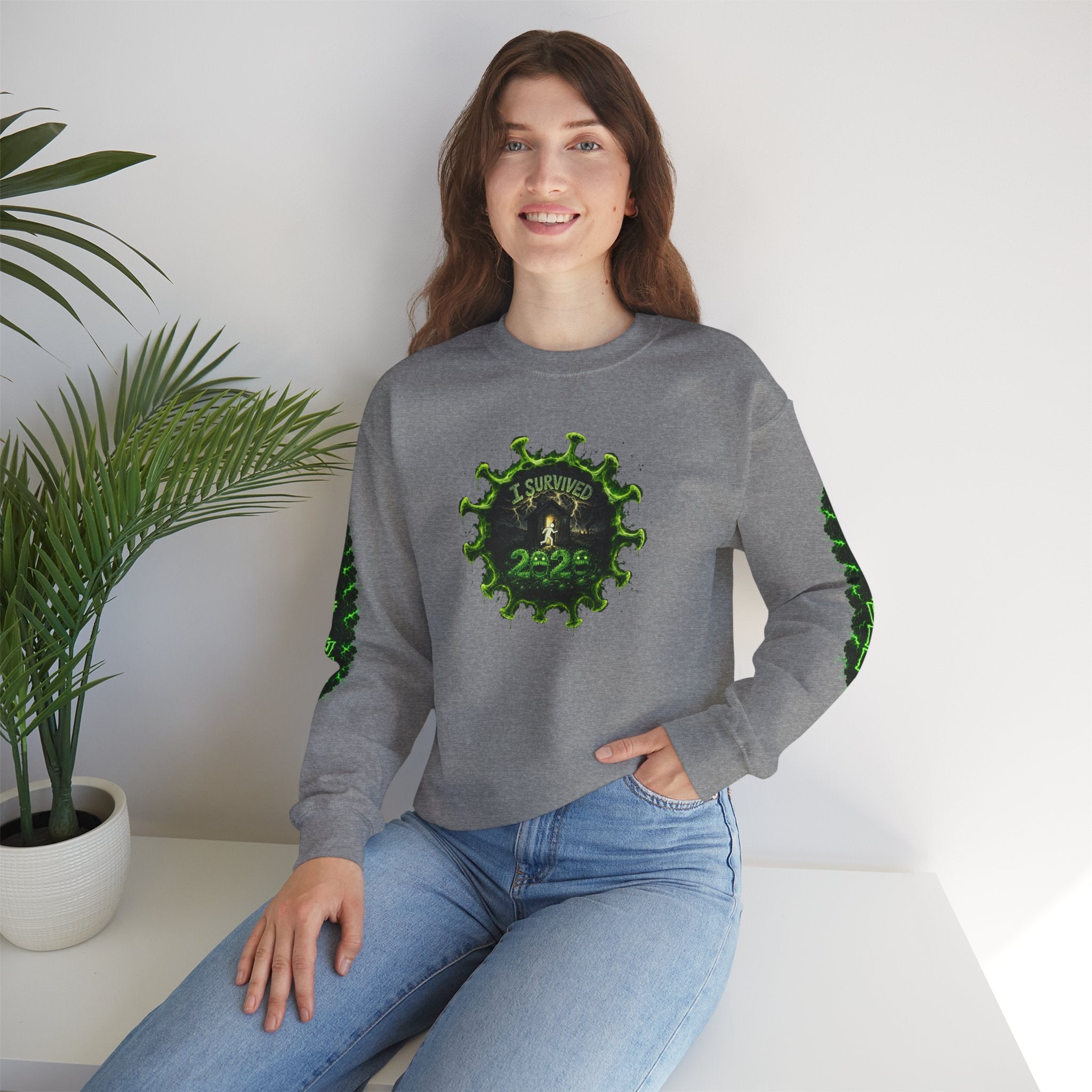 I Survived 2020 — PANDEMIC S1:E1: Director's Cut "COVID-19: The Coronavirus" Unisex Heavy Blend™ Crewneck Sweatshirt