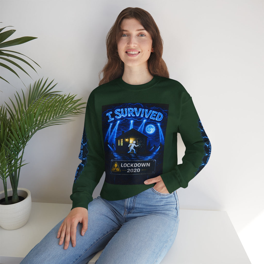 I Survived 2020 — LOCKDOWN S3:E4: "Working From Home" Unisex Heavy Blend™ Crewneck Sweatshirt