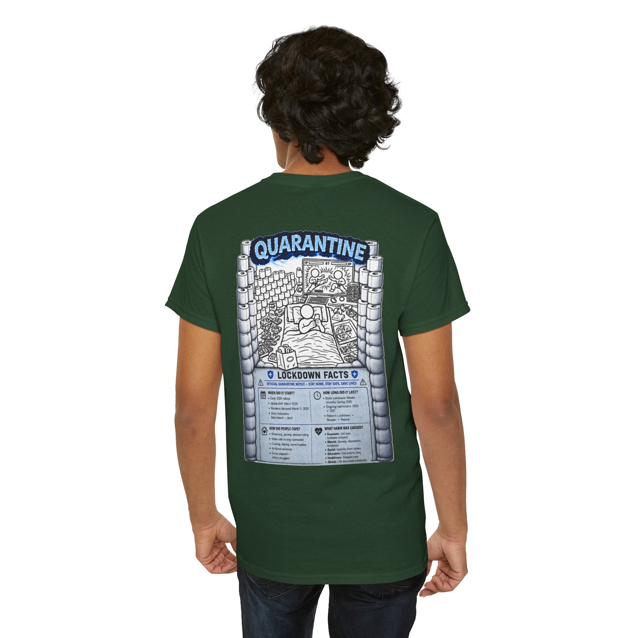 I Survived 2020 — LOCKDOWN S3:E1: Director's Cut "Quarantine" Unisex Heavy Cotton Tee