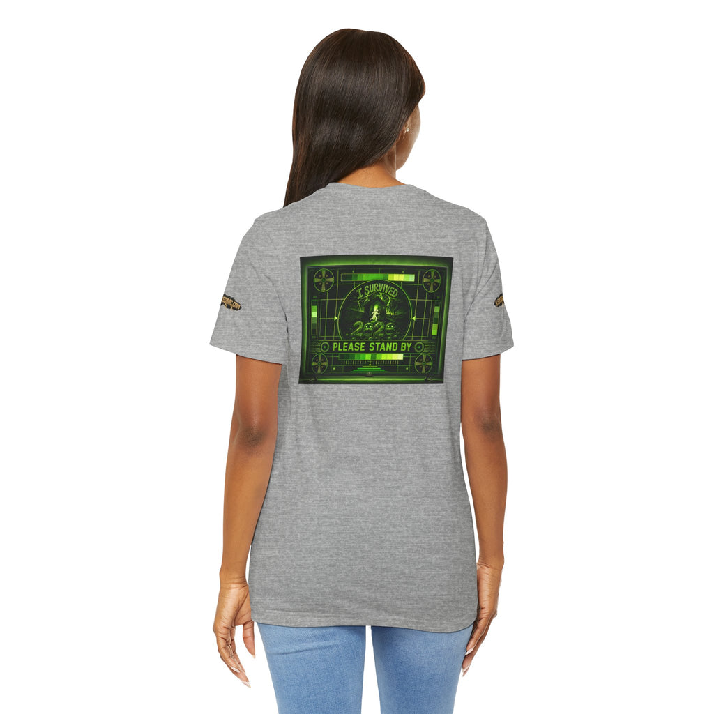 I Survived 2020 — "Please Stand By" Test Pattern Toxic Signal Tee Special Edition Summer Premiere Unisex Jersey Short Sleeve Tee