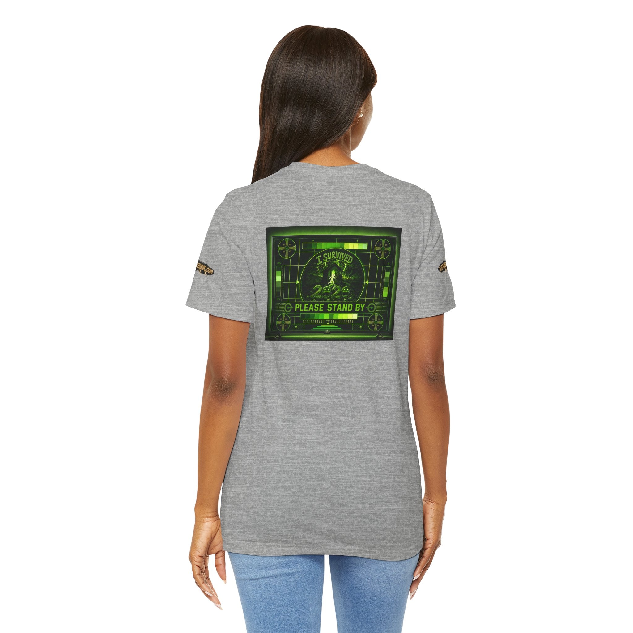 I Survived 2020 — "Please Stand By" Test Pattern Toxic Signal Tee Special Edition Summer Premiere Unisex Jersey Short Sleeve Tee