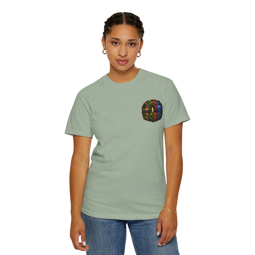 I Survived 2020 — "No Signal" Test Pattern Tee Alien Broadcast Finale Summer Premiere Unisex Garment-Dyed T-shirt
