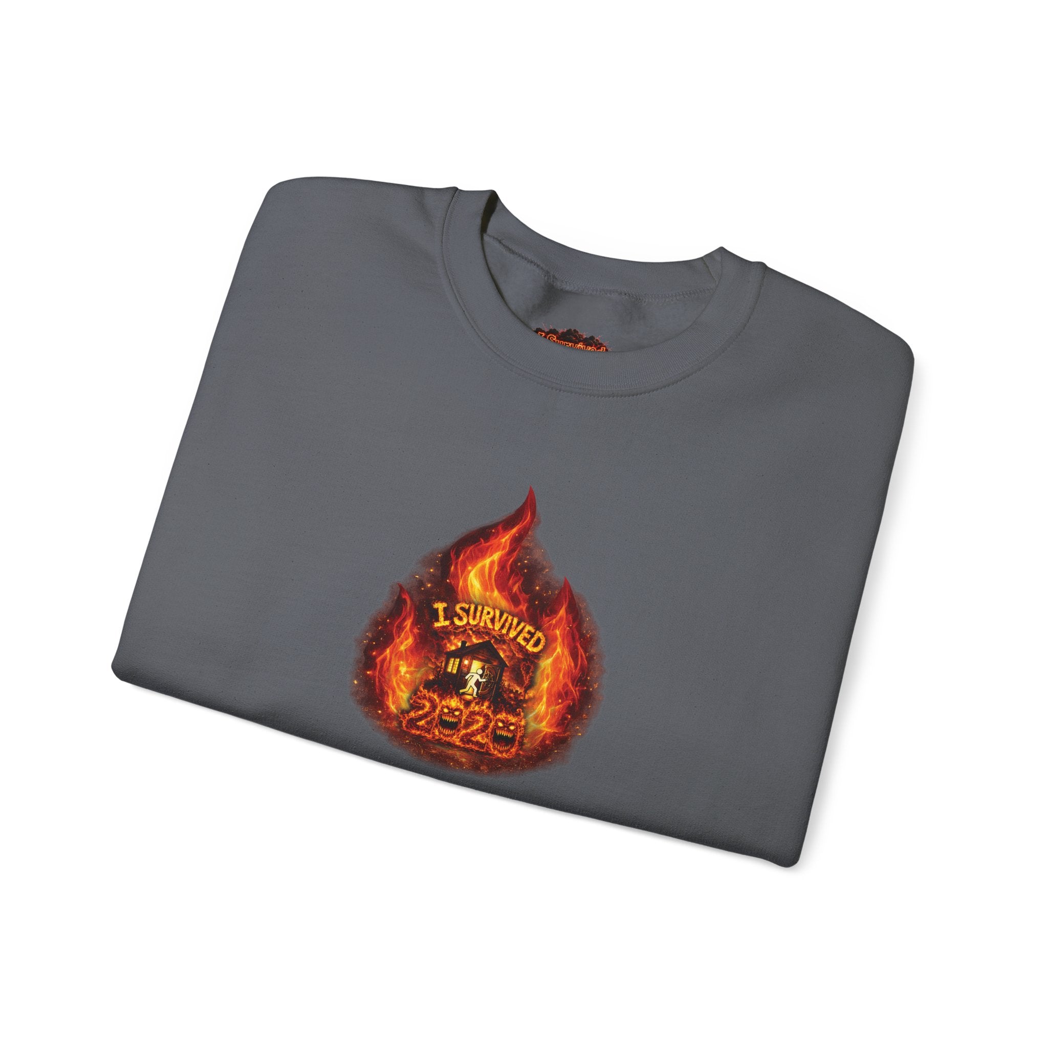 I Survived 2020 — WILDFIRES S2:E4: Director's Cut "Western U.S. Wildfire Season" Memorial Unisex Heavy Blend™ Crewneck Sweatshirt
