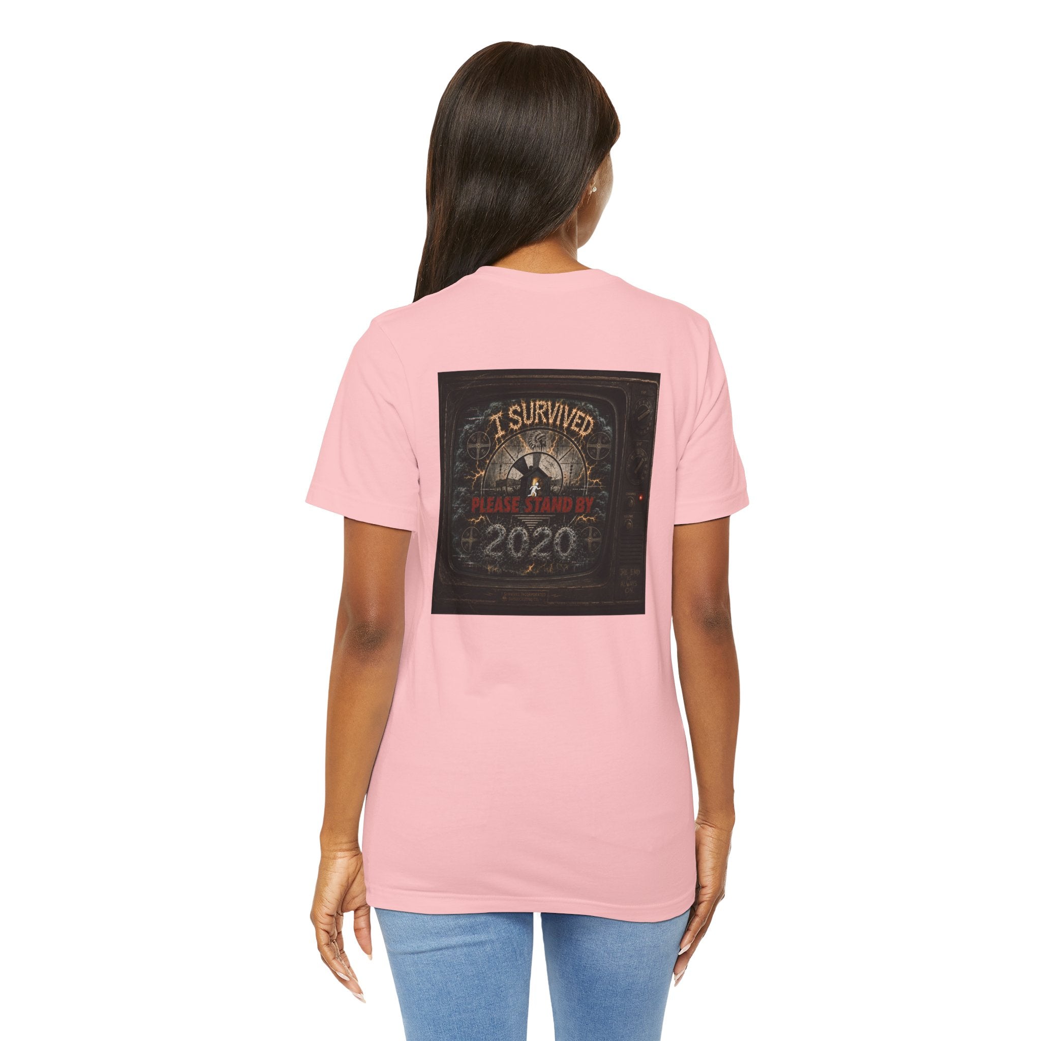 I Survived 2020 — "Please Stand By" Test Pattern Tee Summer Premier Unisex Jersey Short Sleeve Tee