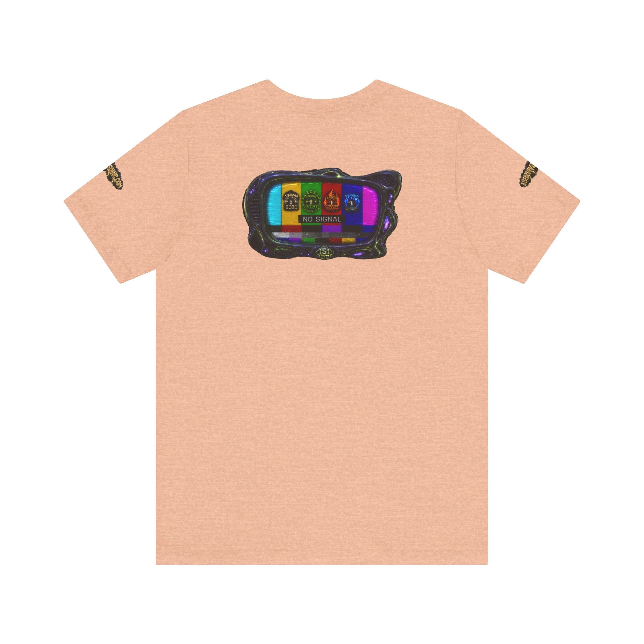 I Survived 2020 — "No Signal" Test Pattern Tee Alien Broadcast Finale Summer Premiere Unisex Jersey Short Sleeve Tee