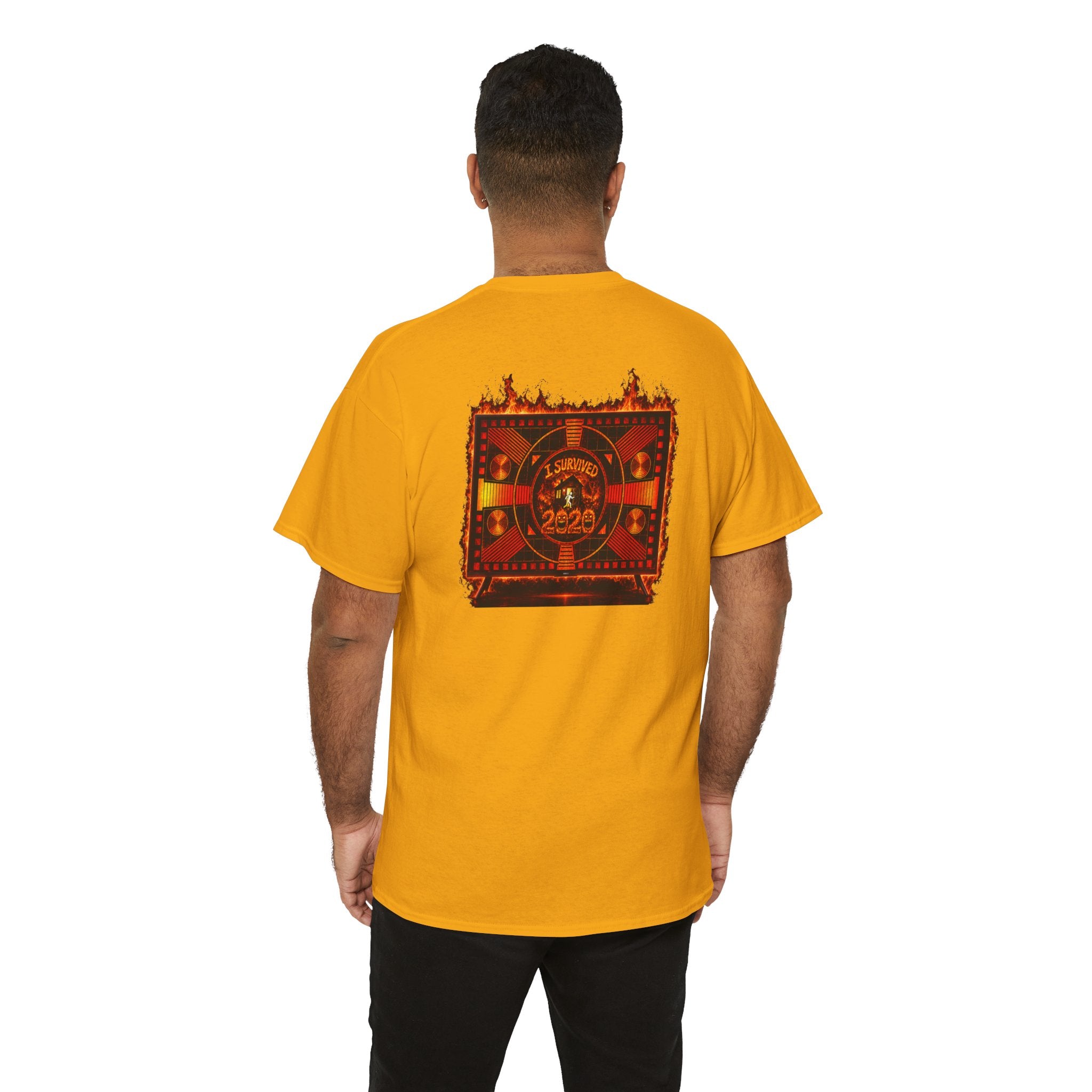 I Survived 2020 — "Please Stand By" Test Pattern Tee Wildfire Signal Edition Summer Premiere Unisex Heavy Cotton Tee