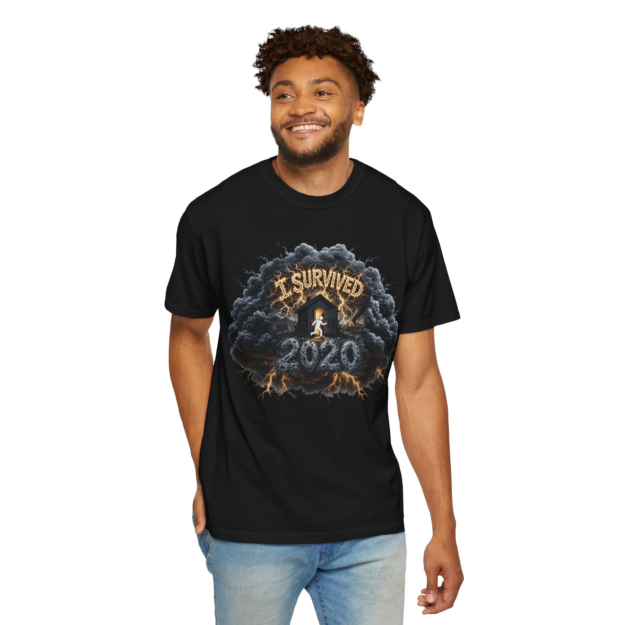 I Survived 2020 — Original Design Teaser Tee | Season 1 Premiere Drop Unisex Garment-Dyed T-shirt