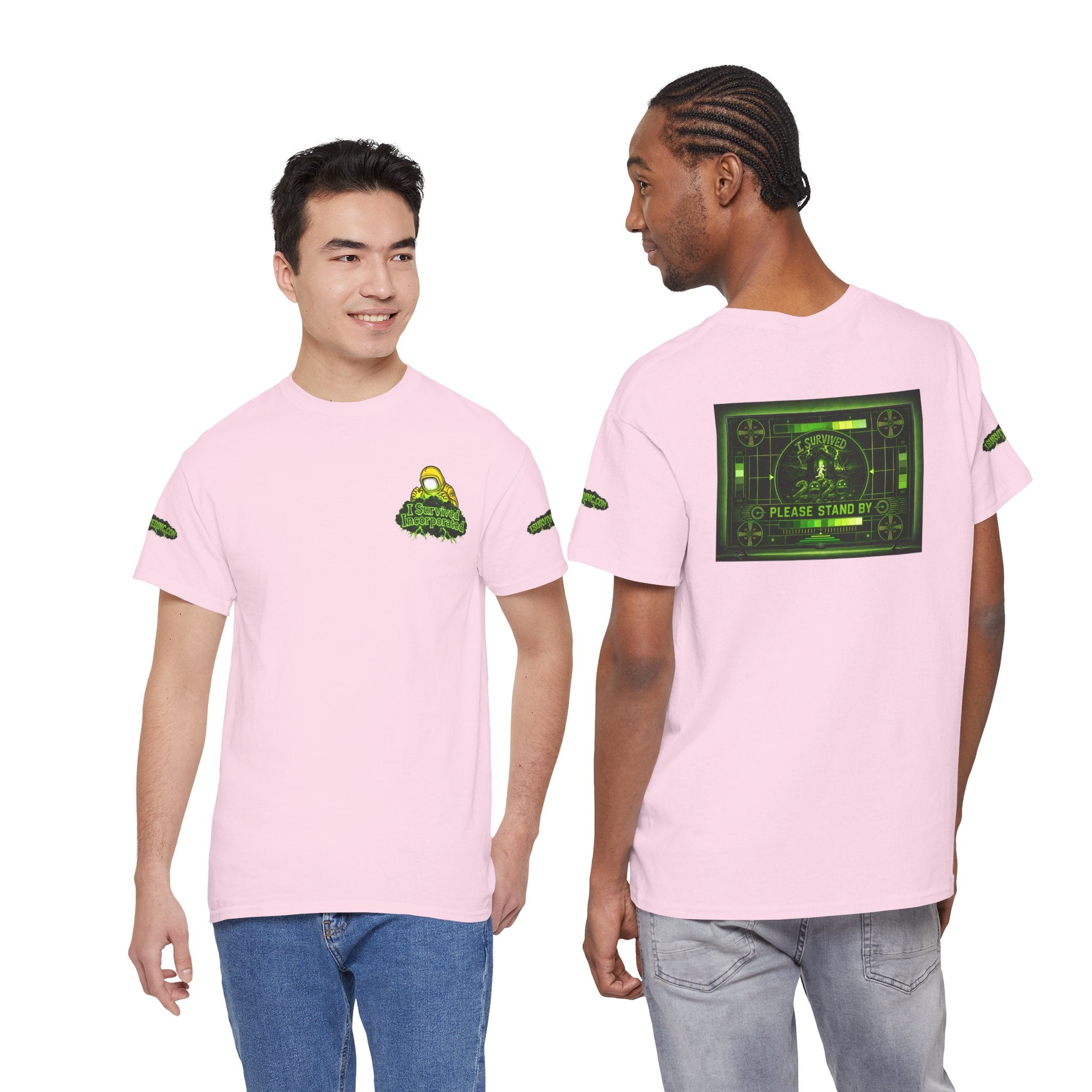 I Survived 2020 — "Please Stand By" Test Pattern Toxic Signal Tee Special Edition Summer Premiere Unisex Heavy Cotton Tee