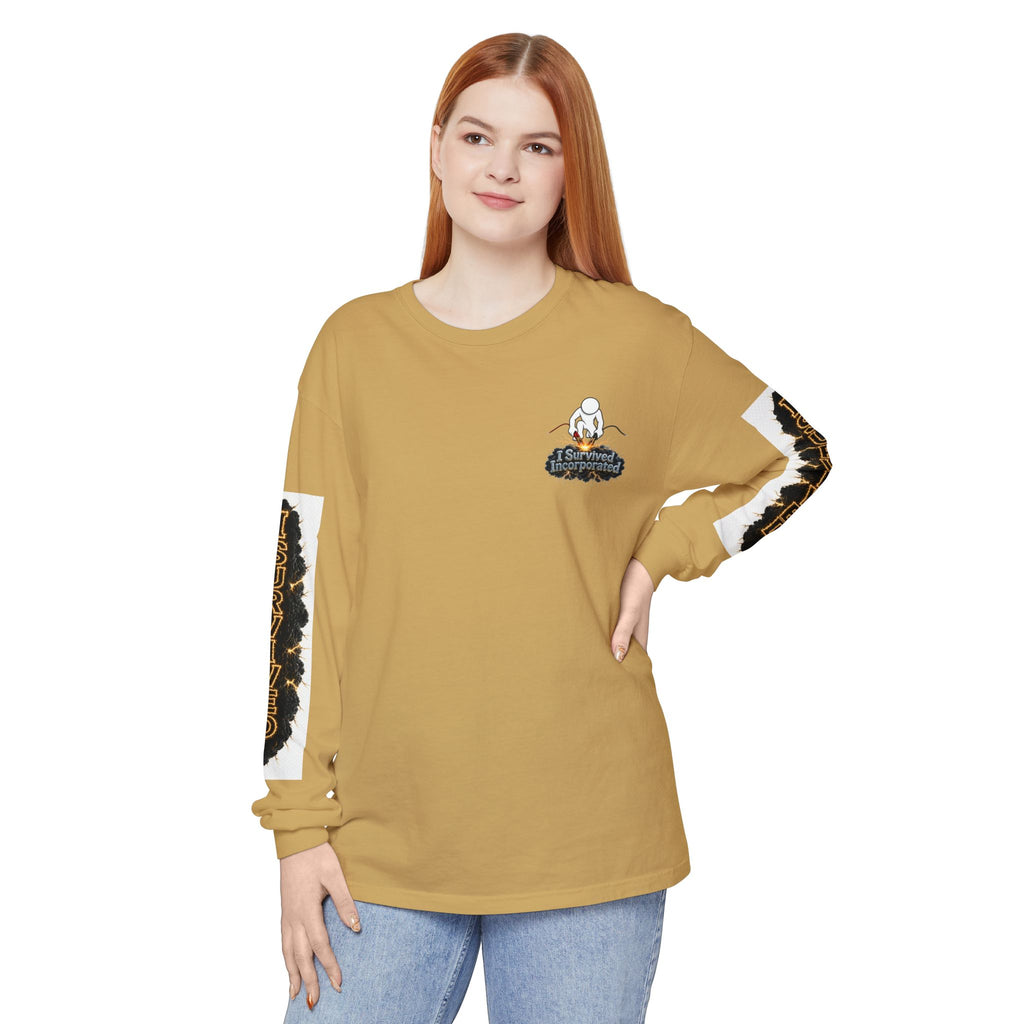 I Survived 2020 — "Please Stand By" Test Pattern Tee Special Edition Summer Premier Unisex Garment-Dyed Long Sleeve T-Shirt