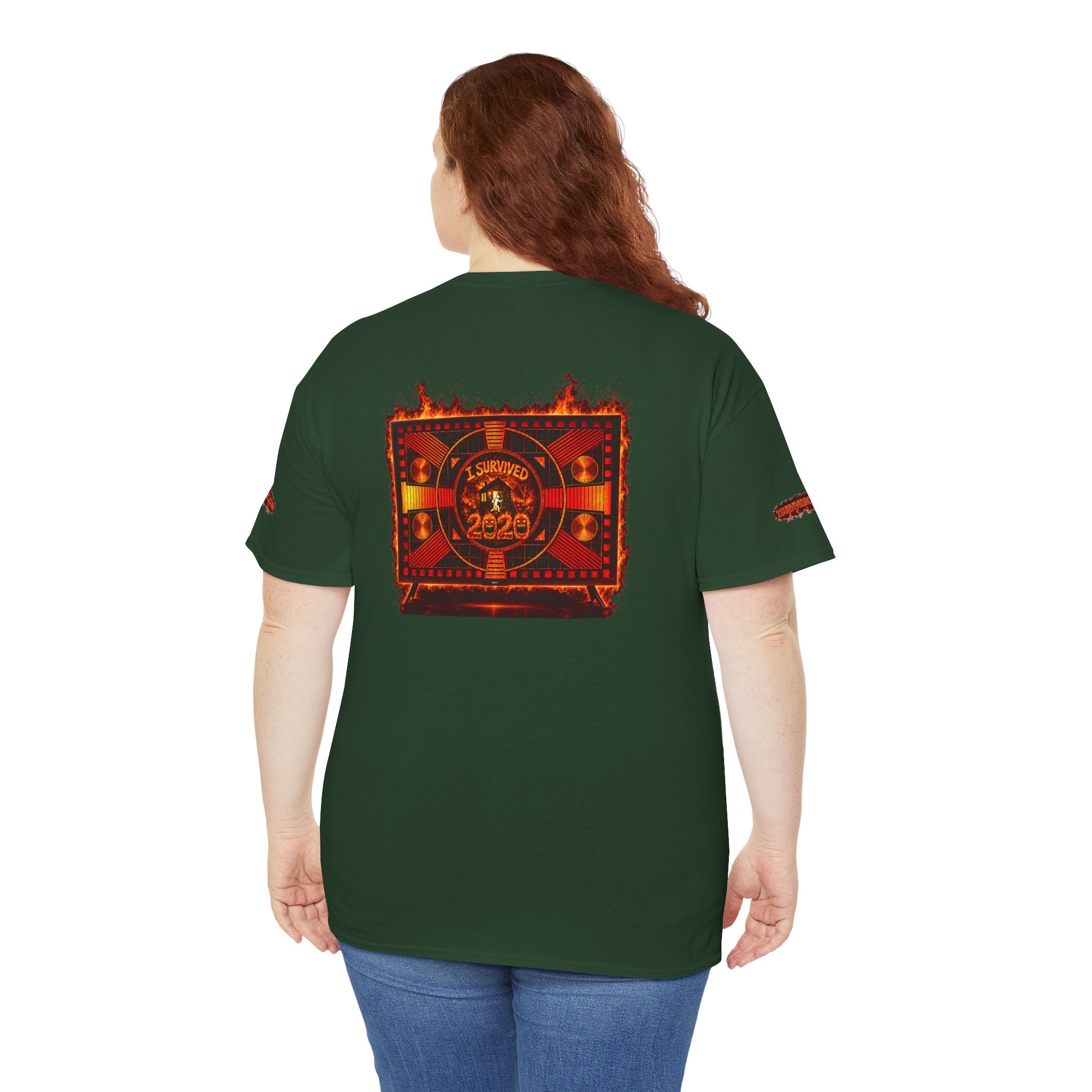 I Survived 2020 — "Please Stand By" Test Pattern Tee Wildfire Signal Special Edition Summer Premiere Unisex Heavy Cotton Tee