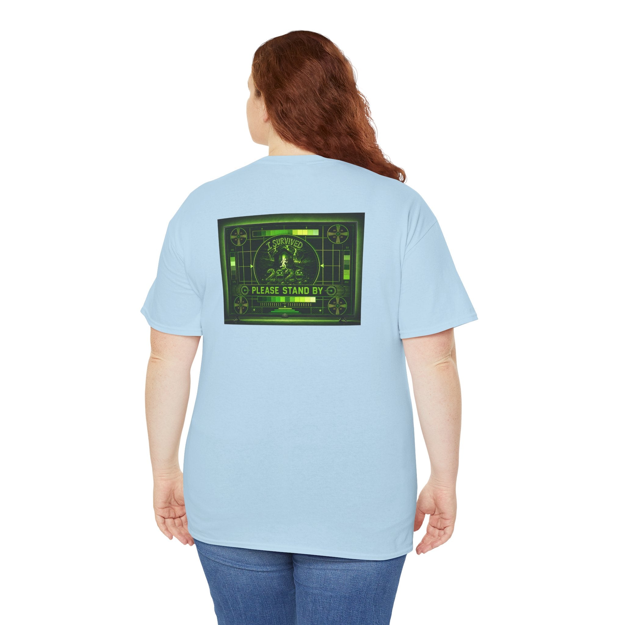 I Survived 2020 — "Please Stand By" Test Pattern Toxic Signal Tee Summer Premiere Unisex Heavy Cotton Tee