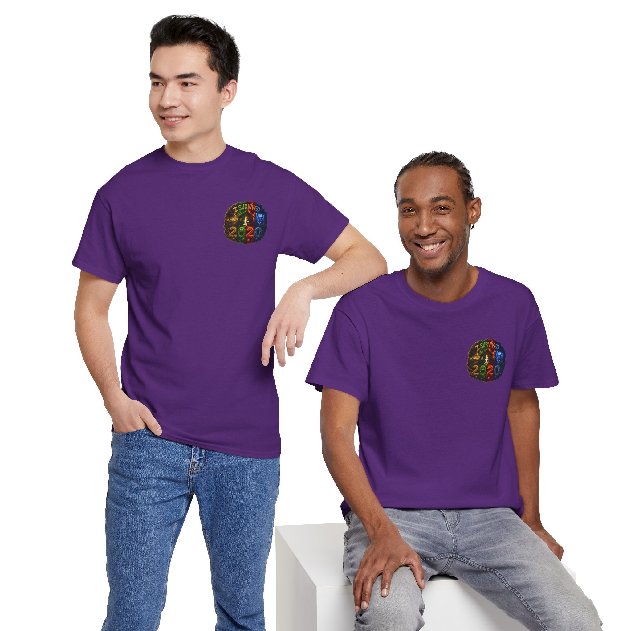 I Survived 2020 — "No Signal" Test Pattern Tee Alien Broadcast Finale Summer Premiere Unisex Heavy Cotton Tee