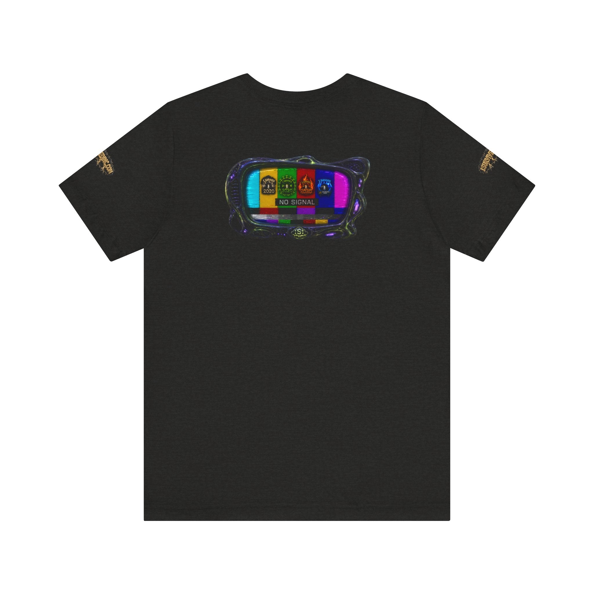 I Survived 2020 — "No Signal" Test Pattern Tee Alien Broadcast Finale Summer Premiere Unisex Jersey Short Sleeve Tee