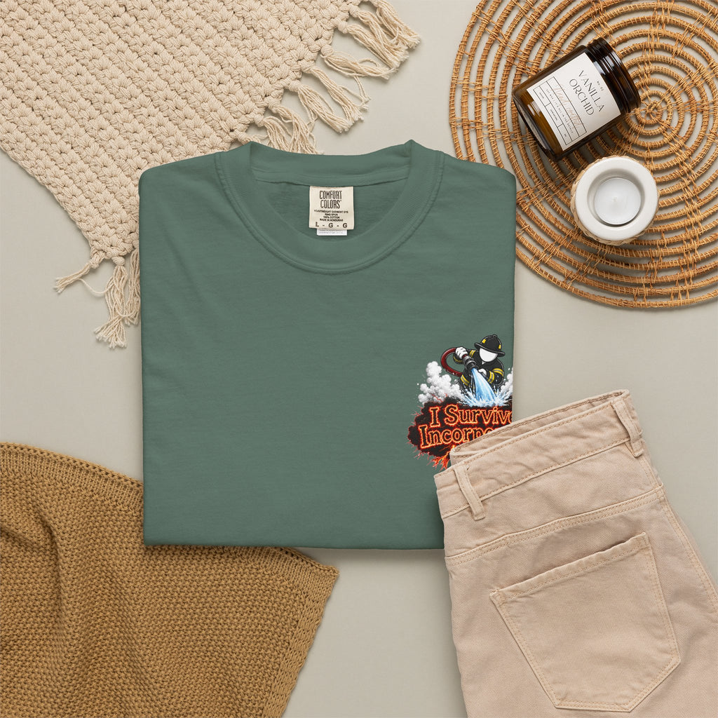 I Survived 2020 — "Please Stand By" Test Pattern Tee Wildfire Signal Edition Summer Premiere Unisex Garment-Dyed T-shirt