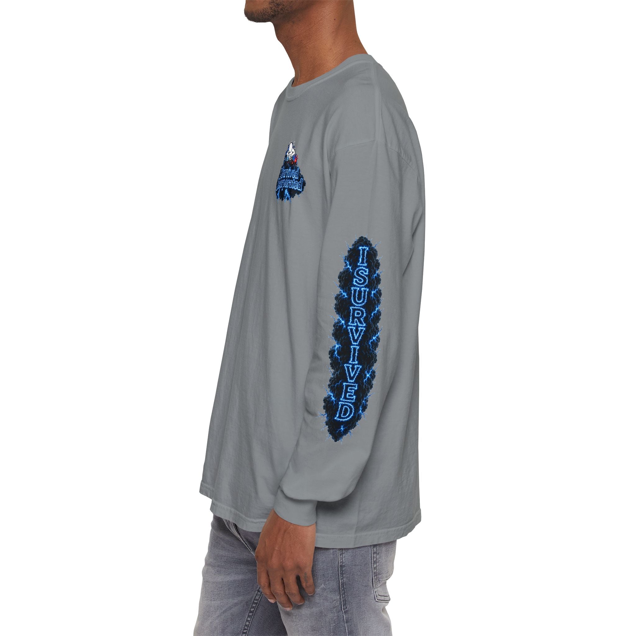 I Survived 2020 — "Please Stand By" Test Pattern Tee Lockdown Special Edition Summer Exclusive Unisex Garment-Dyed Long Sleeve T-Shirt