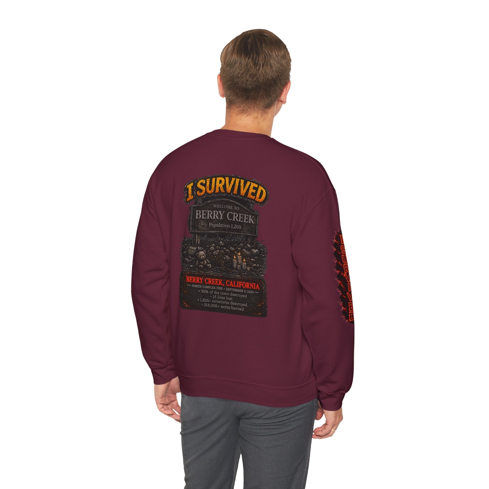 I Survived 2020 — Director's Cut S2:E2 "The Bobcat Fire" | Wildfire Edition Memorial Unisex Heavy Blend™ Crewneck Sweatshirt