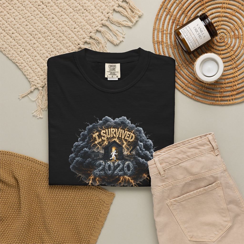 I Survived 2020 — Original PILOT Design: Director's Cut Unisex Garment-Dyed T-shirt