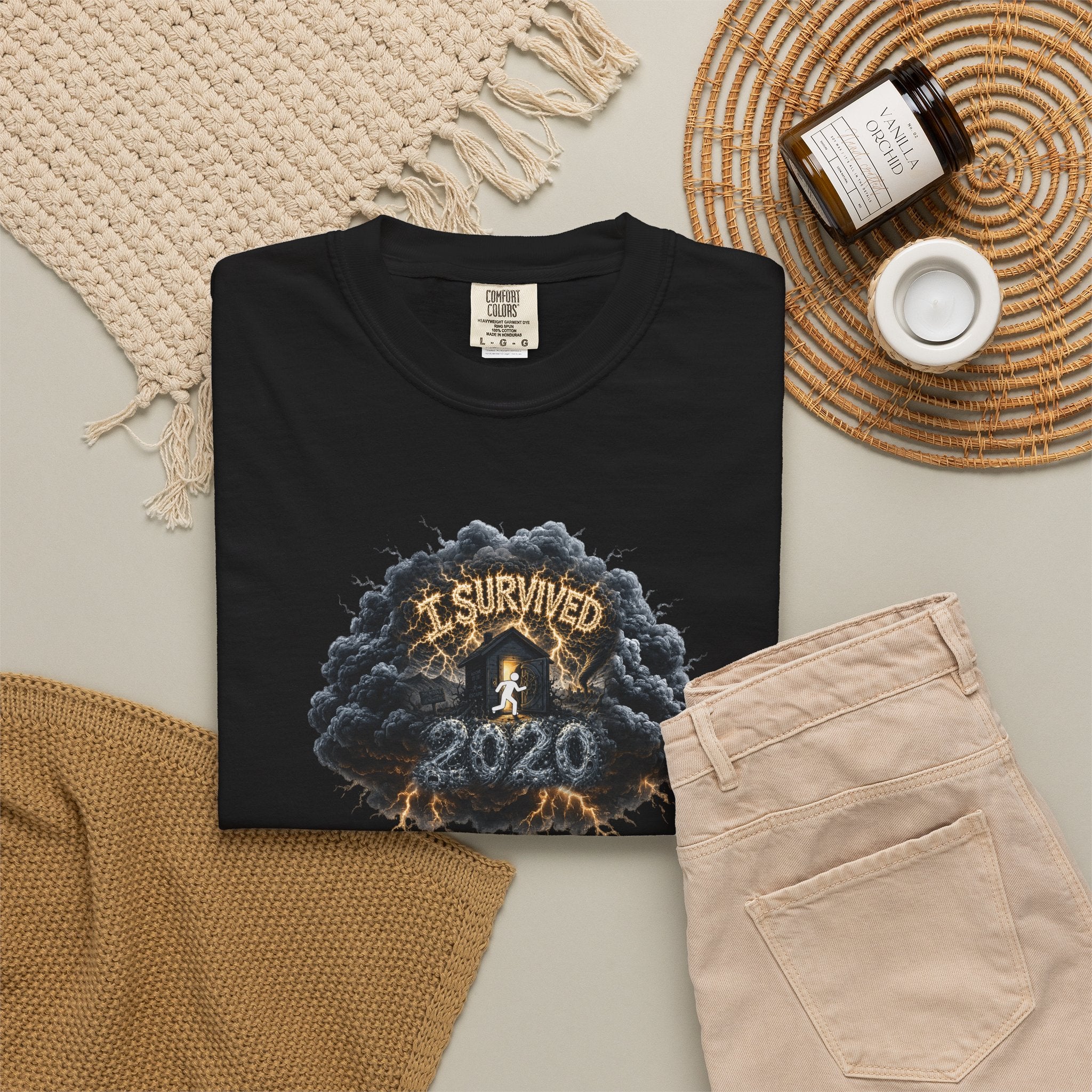 I Survived 2020 — Original PILOT Design: Director's Cut Unisex Garment-Dyed T-shirt