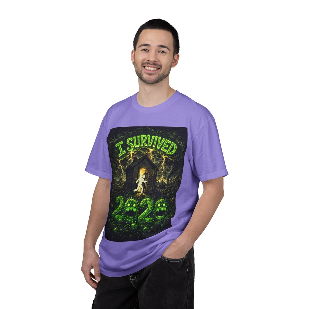 I Survived 2020 — S1:E4 "Mask Madness Mayhem Moment" | Pandemic Edition Unisex Garment-Dyed T-shirt