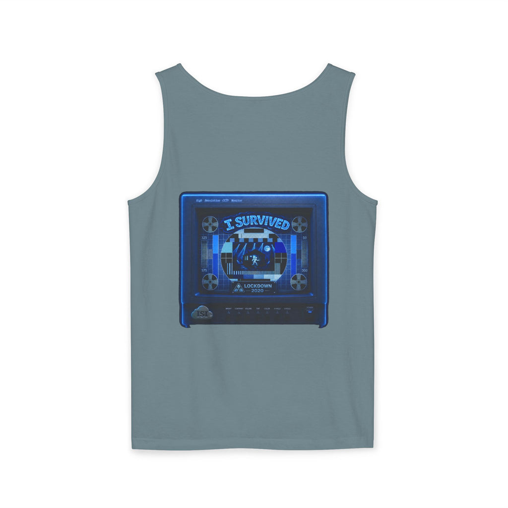 I Survived 2020 — "Please Stand By" Test Pattern Tee Lockdown Special Edition Summer Exclusive Unisex Garment-Dyed Tank Top