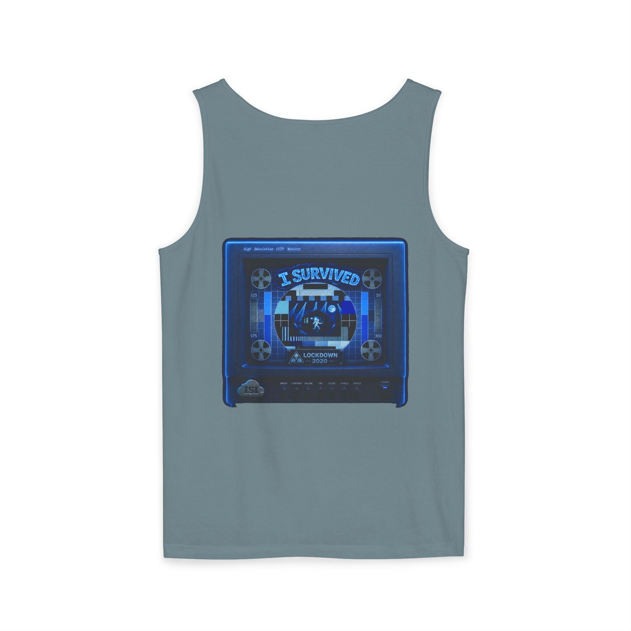 I Survived 2020 — "Please Stand By" Test Pattern Tee Lockdown Special Edition Summer Exclusive Unisex Garment-Dyed Tank Top