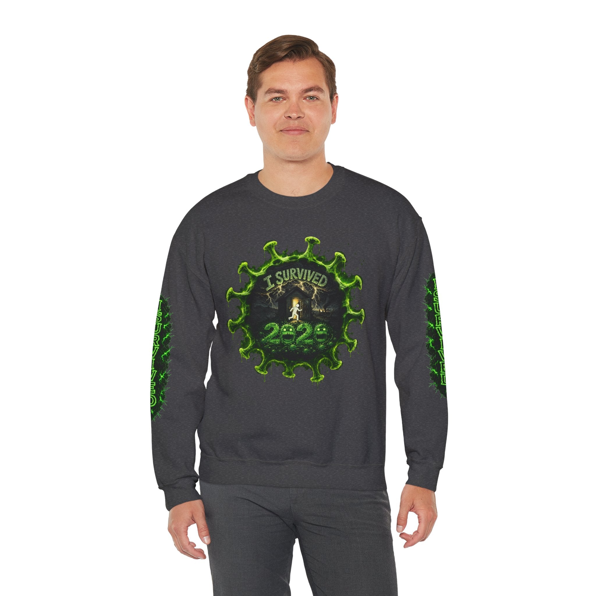I Survived 2020 — Director's Cut S1:E1 "COVID-19: The Coronavirus" | Pandemic Edition Unisex Heavy Blend™ Crewneck Sweatshirt