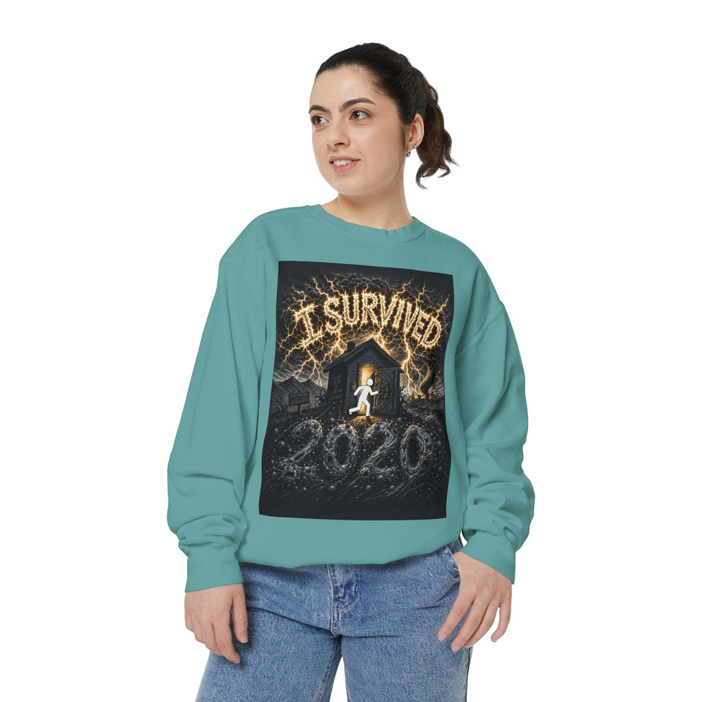 I Survived 2020 — Original PILOT Design Unisex Garment-Dyed Sweatshirt