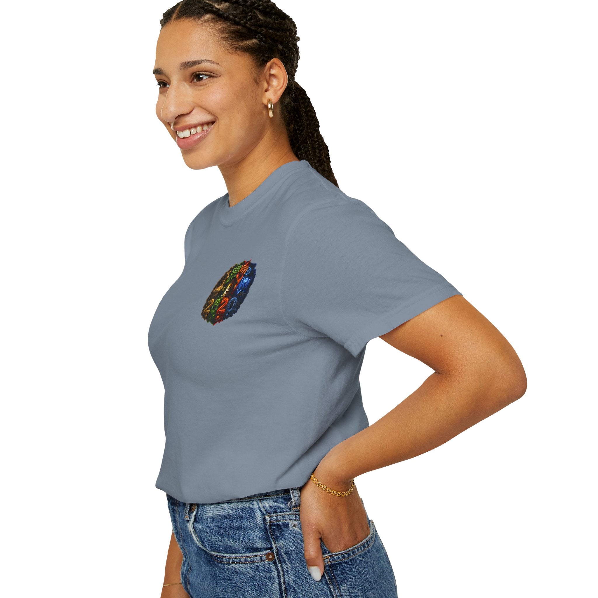 I Survived 2020 — "No Signal" Test Pattern Tee Alien Broadcast Finale Summer Premiere Unisex Garment-Dyed T-shirt
