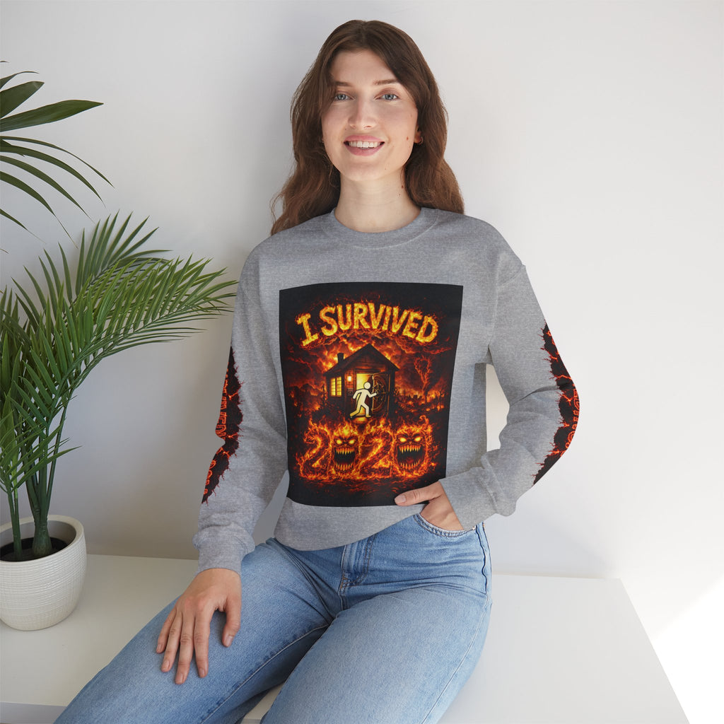 I Survived 2020 — WILDFIRES S2:E4: "Western U.S." Memorial Unisex Heavy Blend™ Crewneck Sweatshirt