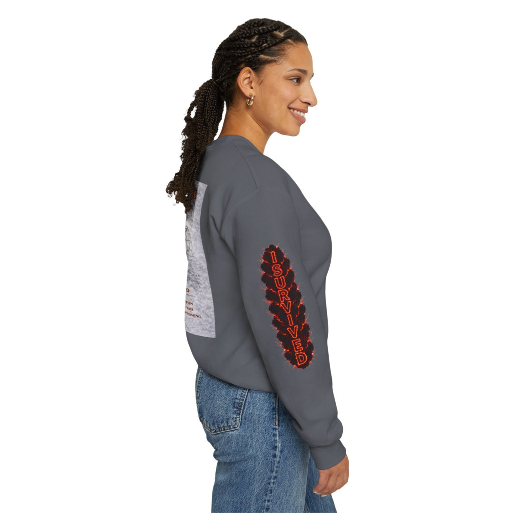 I Survived 2020 — WILDFIRES S2:E4: Director's Cut "Western U.S. Wildfire Season" Memorial Unisex Heavy Blend™ Crewneck Sweatshirt