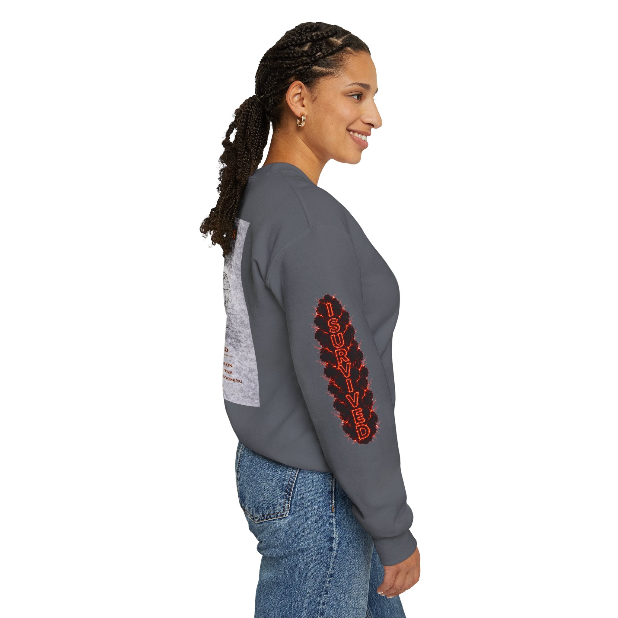 I Survived 2020 — WILDFIRES S2:E4: Director's Cut "Western U.S. Wildfire Season" Memorial Unisex Heavy Blend™ Crewneck Sweatshirt