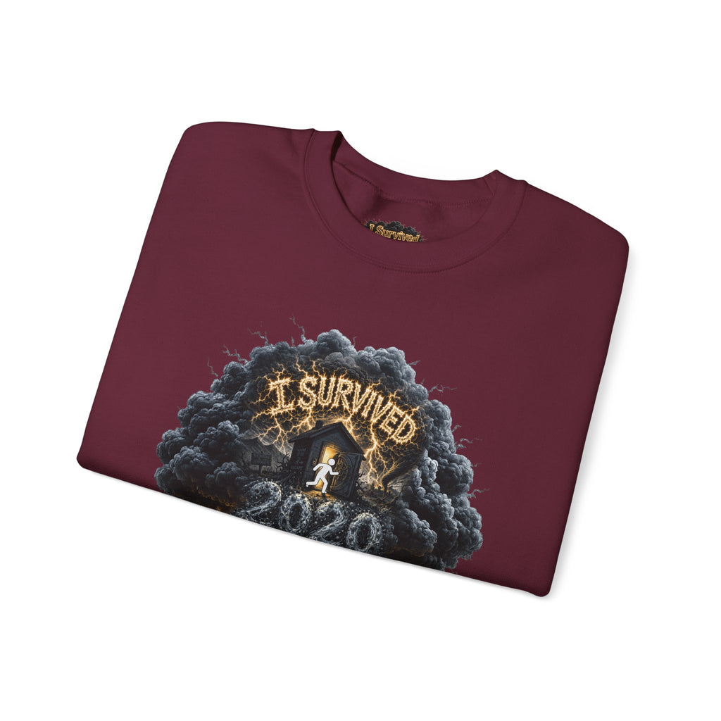 I Survived 2020 — Director's Cut Original Design Teaser Tee | Season 1 Premiere Drop Unisex Heavy Blend™ Crewneck Sweatshirt