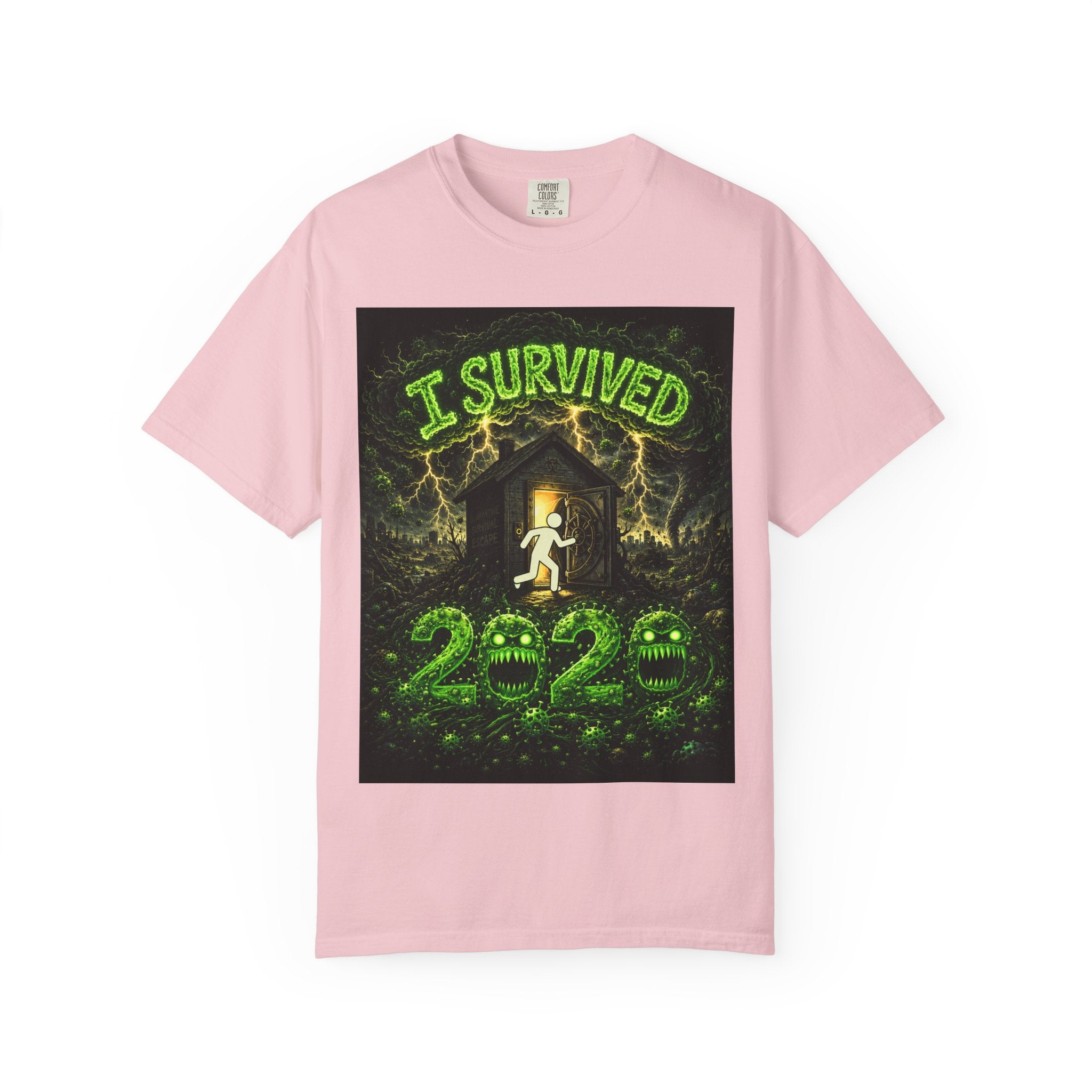 I Survived 2020 — S1:E4 "Mask Madness Mayhem Moment" | Pandemic Edition Unisex Garment-Dyed T-shirt