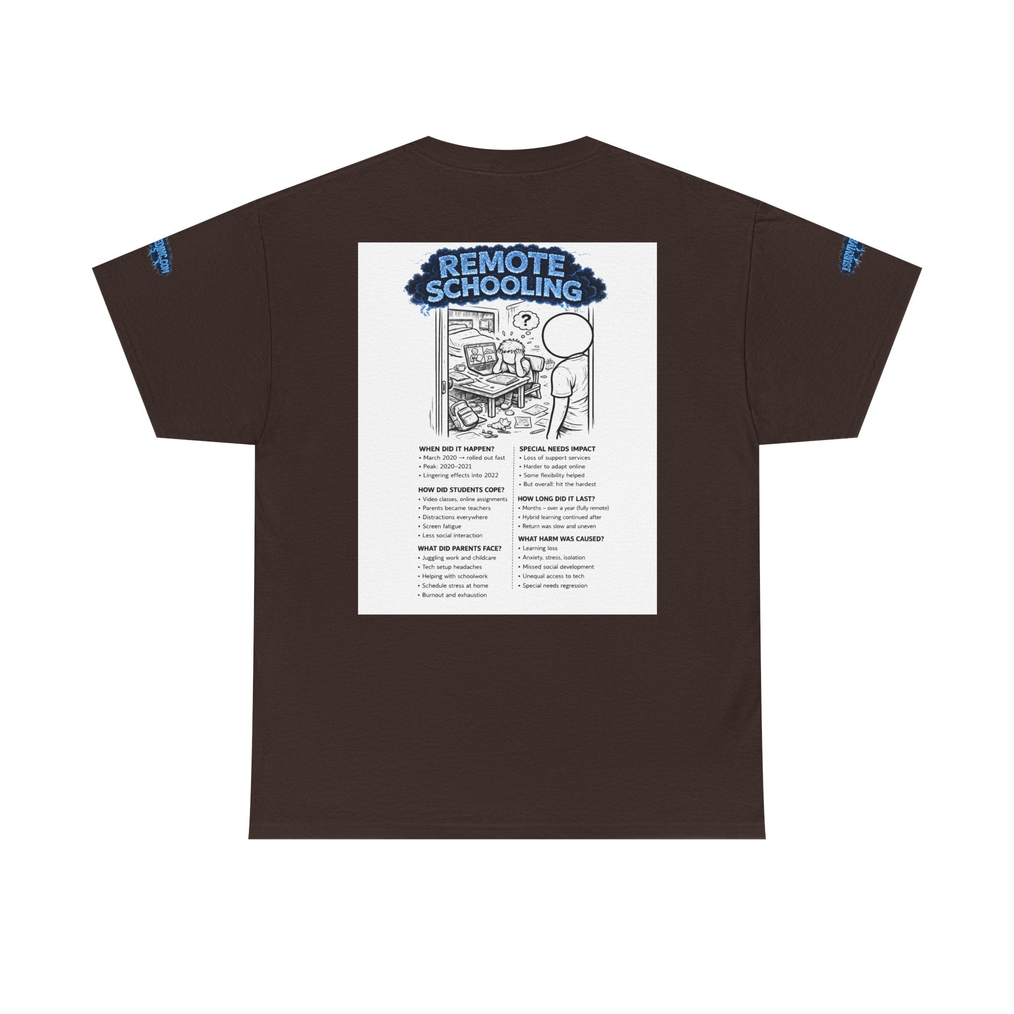I Survived 2020 — S3:E3 "Remote Schooling" | Lockdown Edition Documentary Unisex Heavy Cotton Tee (SPECIAL EDITION)