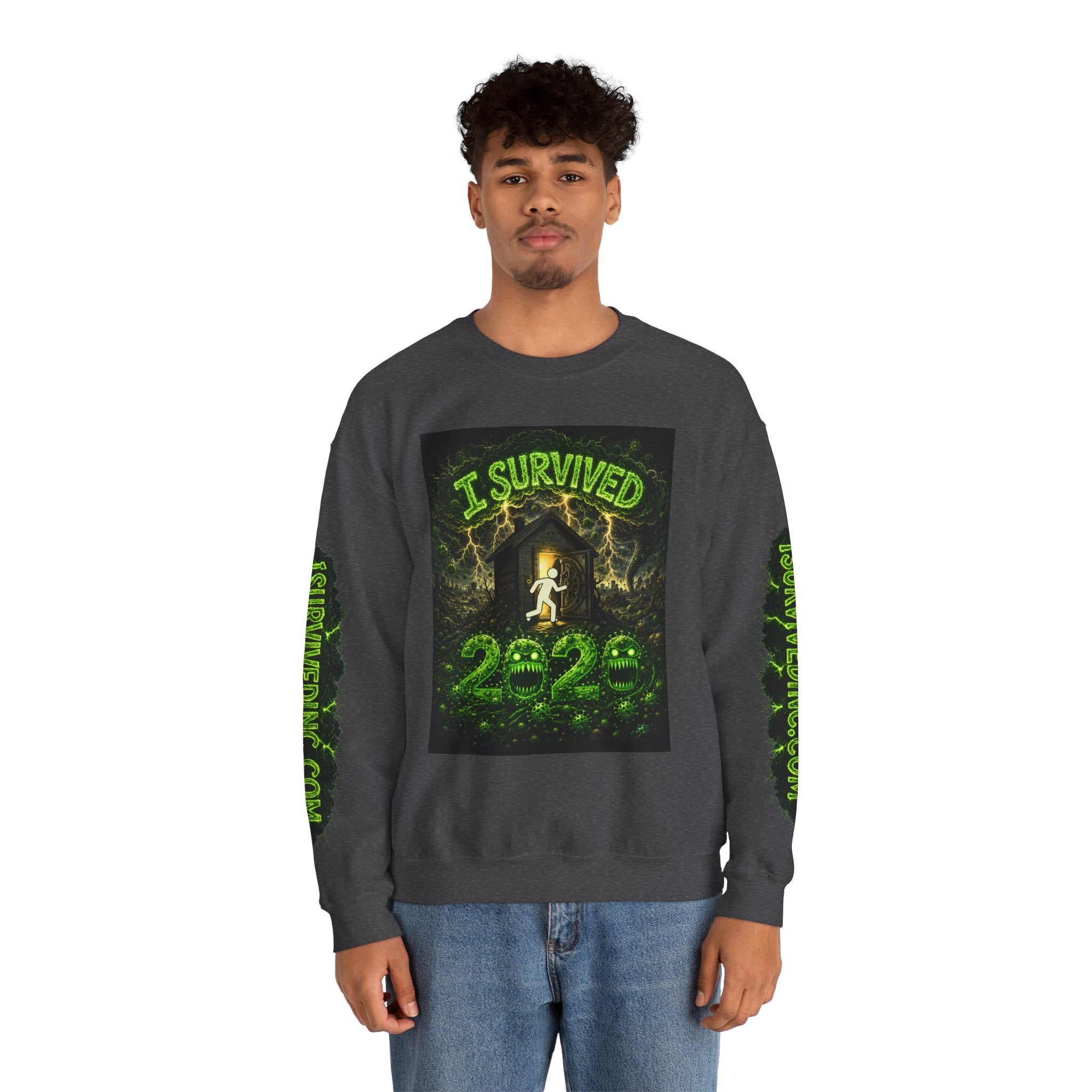 I Survived 2020 — PANDEMIC S1:E2: "The Coming of COVID" Unisex Heavy Blend™ Crewneck Sweatshirt