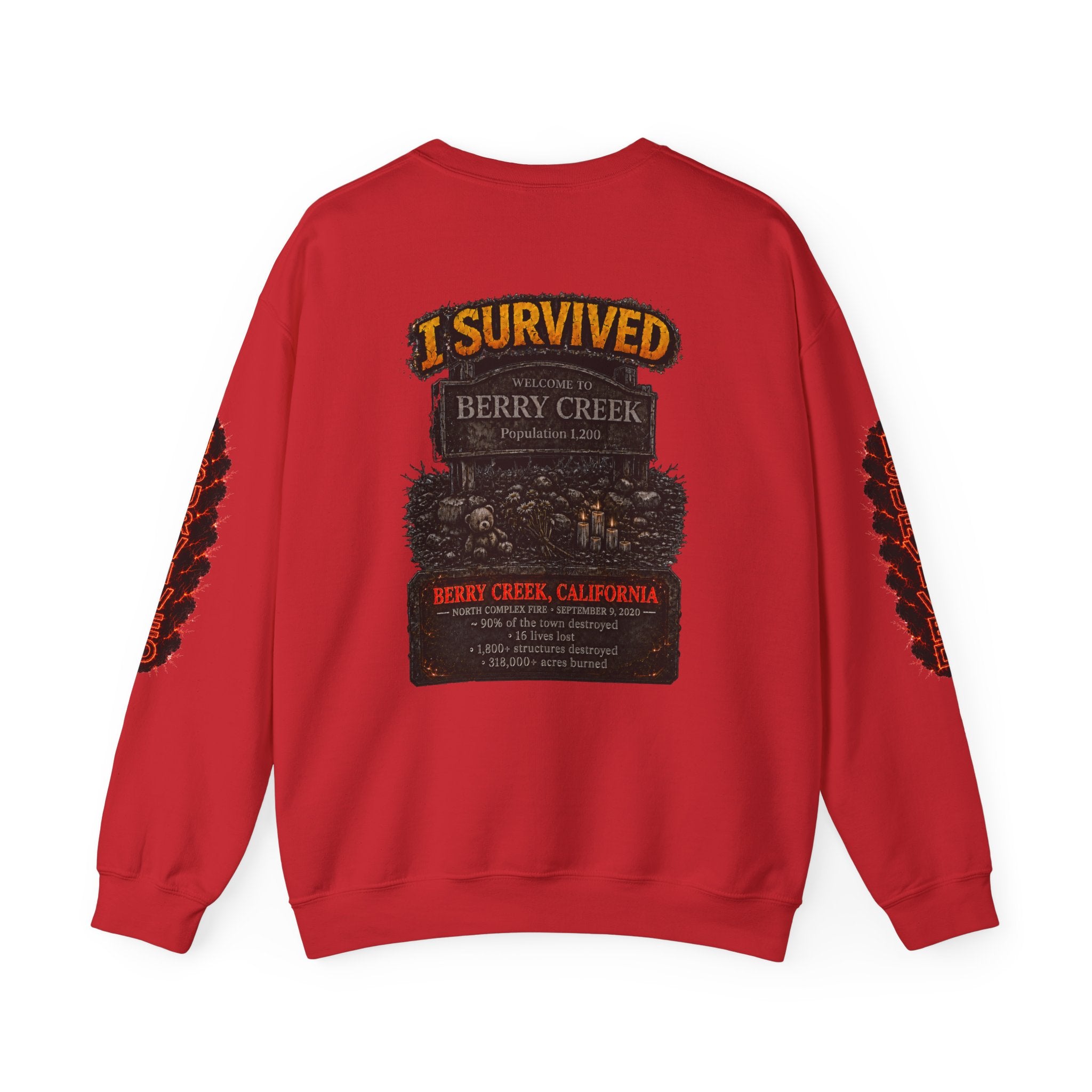 I Survived 2020 — Director's Cut S2:E2 "The Bobcat Fire" | Wildfire Edition Memorial Unisex Heavy Blend™ Crewneck Sweatshirt