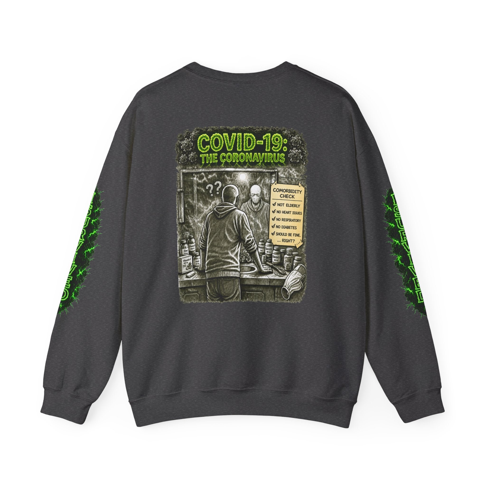 I Survived 2020 — PANDEMIC S1:E1: Director's Cut "COVID-19: The Coronavirus" Unisex Heavy Blend™ Crewneck Sweatshirt