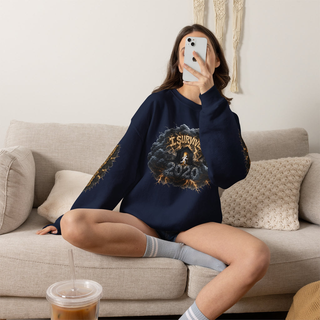 I Survived 2020 — Director's Cut Original Design Teaser Tee | Season 1 Premiere Drop Unisex Heavy Blend™ Crewneck Sweatshirt (SPECIAL EDITION)