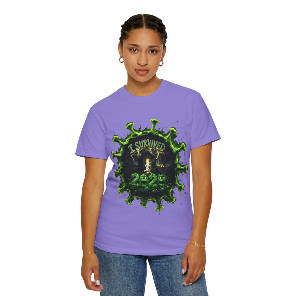 I Survived 2020 — Director's Cut S1:E4 "Mask Madness Mayhem Moment" | Pandemic Edition Unisex Garment-Dyed T-shirt