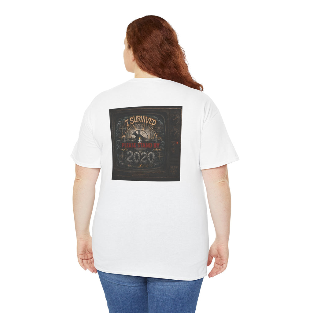 I Survived 2020 — "Please Stand By" Test Pattern Tee Summer Premier Unisex Heavy Cotton Tee