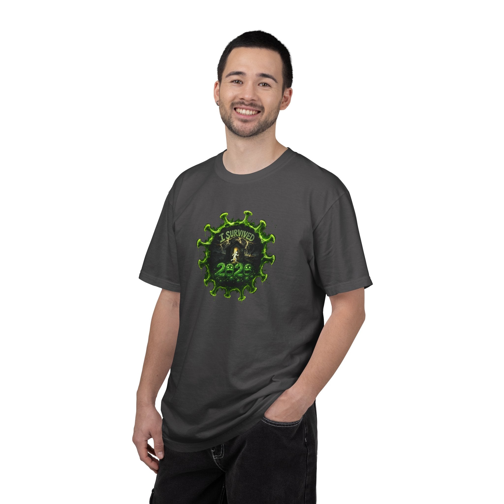 I Survived 2020 — PANDEMIC S1:E4: Director's Cut "Mask Madness" Unisex Garment-Dyed T-shirt