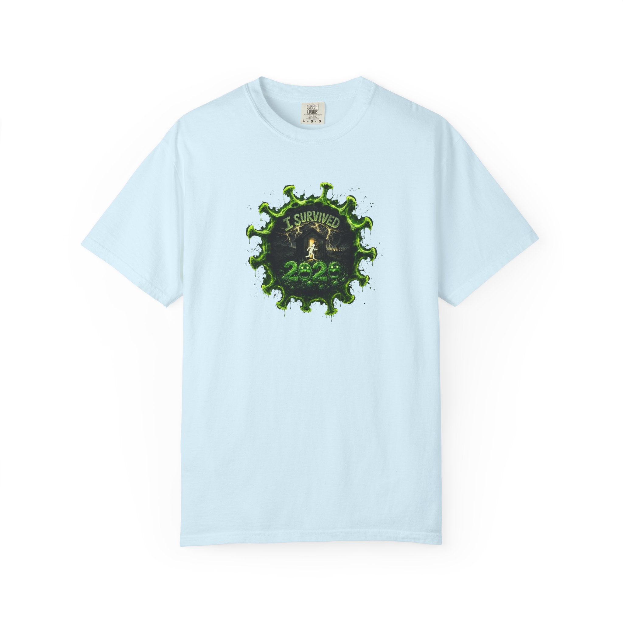 I Survived 2020 — PANDEMIC S1:E4: Director's Cut "Mask Madness" Unisex Garment-Dyed T-shirt