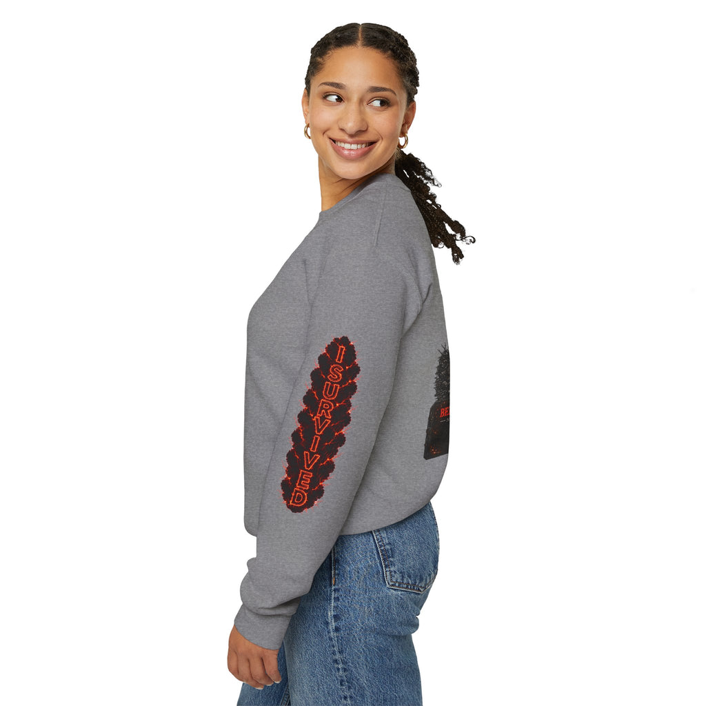 I Survived 2020 — WILDFIRES S2:E1: Director's Cut "Berry Creek" Memorial Unisex Heavy Blend™ Crewneck Sweatshirt