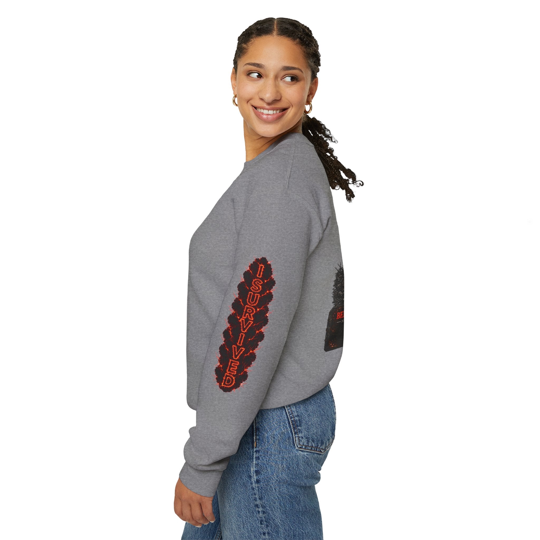 I Survived 2020 — WILDFIRES S2:E1: Director's Cut "Berry Creek" Memorial Unisex Heavy Blend™ Crewneck Sweatshirt