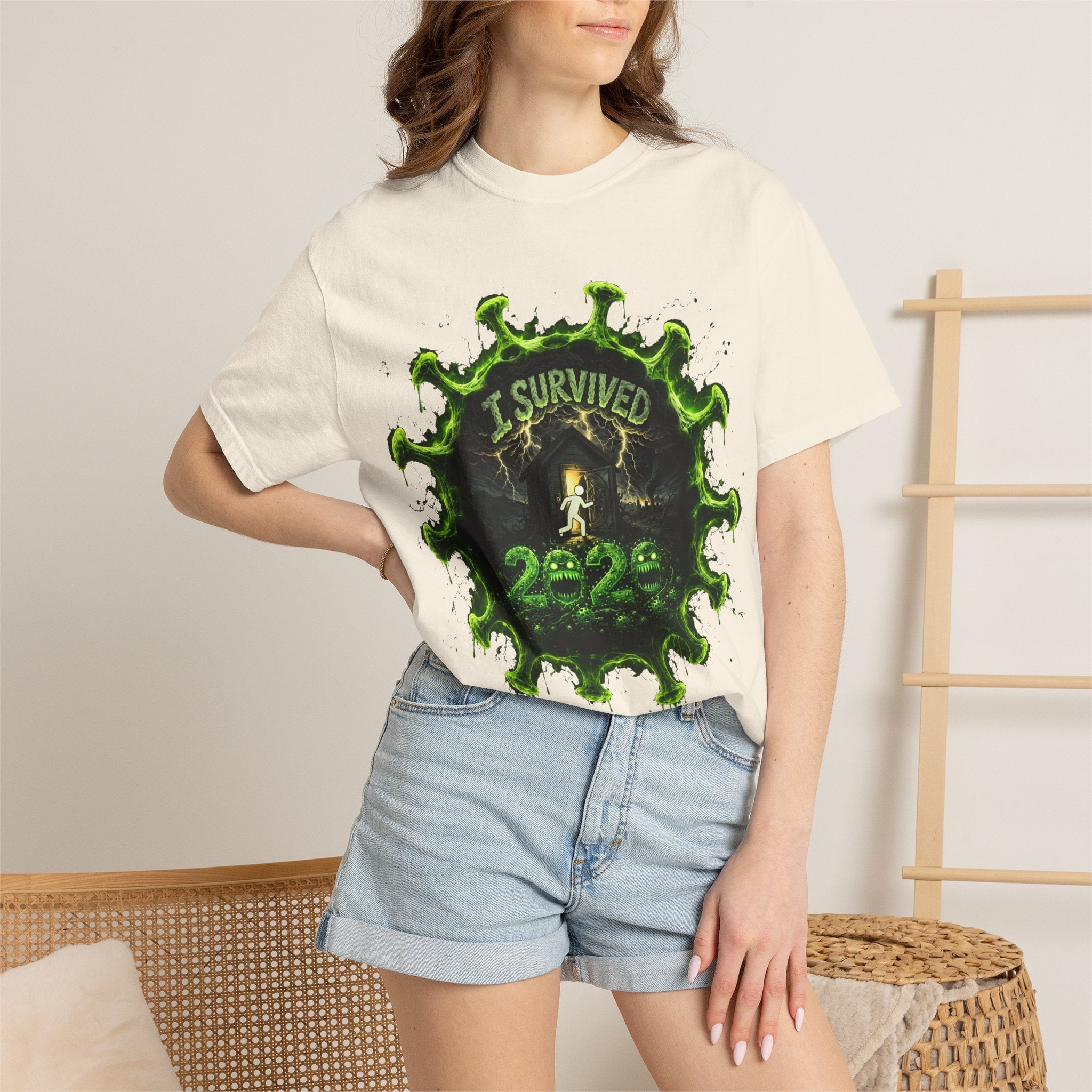 I Survived 2020 — Director's Cut S1:E3 "The Jab!" | Pandemic Edition Unisex Garment-Dyed T-shirt