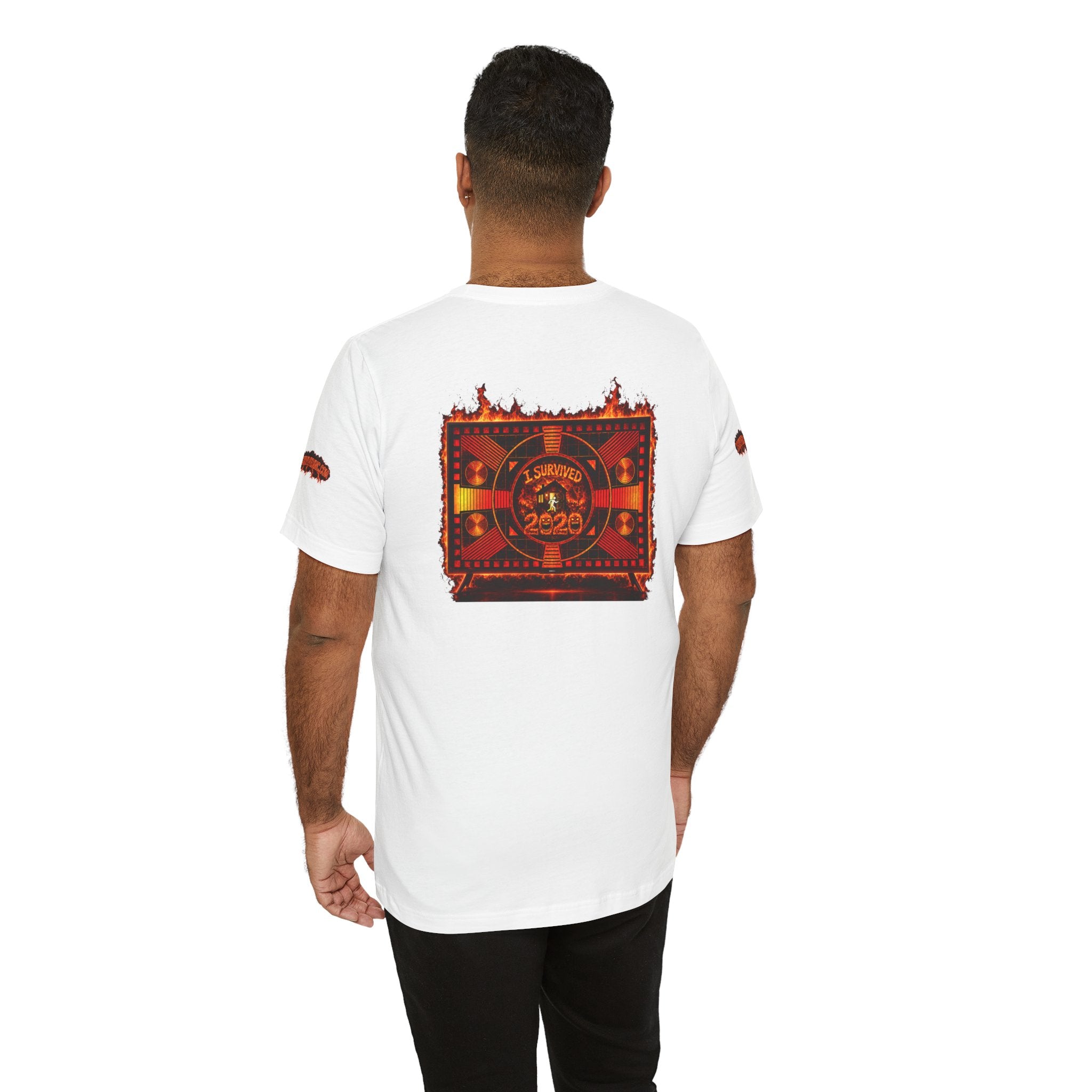 I Survived 2020 — "Please Stand By" Test Pattern Tee Wildfire Signal Special Edition Summer Premiere Unisex Jersey Short Sleeve Tee